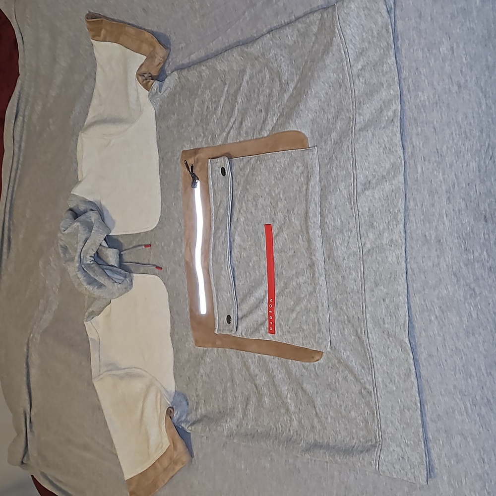 Hudson Heather Gray Shirt with Hood 3XL